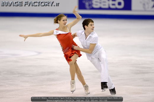 2013-03-01 Milano - World Junior Figure Skating Championships 1521 Alexandra Nazarova-Maxim Nikitin UKR
